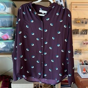 Purple floral LOFT blouse